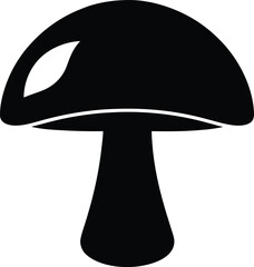 Simple Mushroom Silhouette