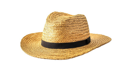 straw hat on white background