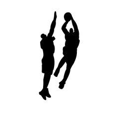 silhouette vector sport basketball player