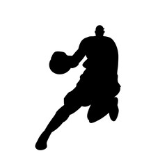 silhouette vector sport basketball player