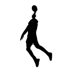silhouette vector sport basketball player