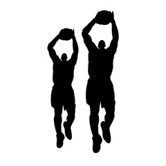silhouette vector sport basketball player