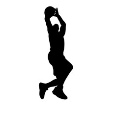 silhouette vector sport basketball player