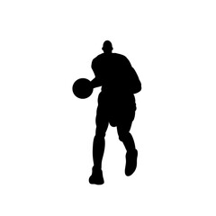 silhouette vector sport basketball player