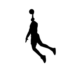 silhouette vector sport basketball player
