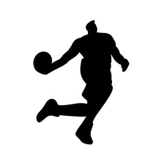 silhouette vector sport basketball player