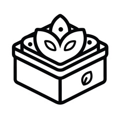 Eco friendly bath sponge packaging design with black line art