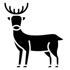 Stylized Deer Icon Illustration