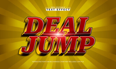 deal jump editable text effect with a promo and discount text style
