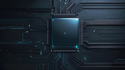 Minimalist AI Circuitry Background: Futuristic Tech Design, Vibrant Futuristic Circuit Board Background for AI Companies, Moody AI Circuitry Abstract: Clean High-Tech Visuals, generative ai
