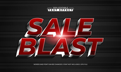 sale blast editable text effect with a promo and discount text style
