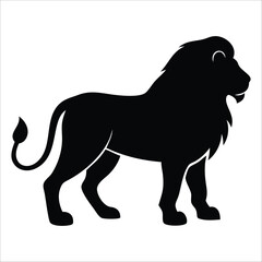 lion silhouette illustration vector