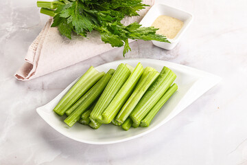 Vegan cuisine - dietary celery cticks