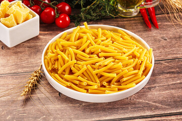 Italian pasta Maccherony for cooking