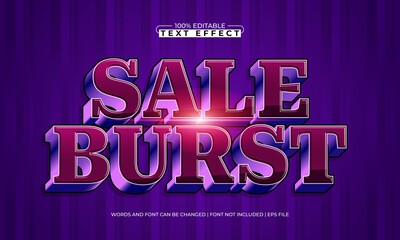 sale burst editable text effect with a promo and discount text style