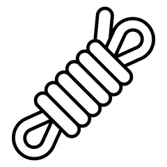 Coiled Rope Icon: Climbing and Adventure Equipment