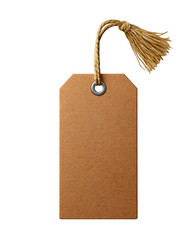 Tag label with string, retail branding PNG cutout --ar 4:5 --raw