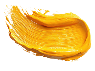 Bold, vibrant yellow paint stroke (1)