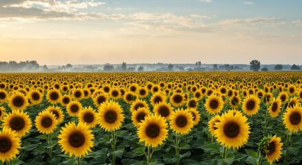 Fototapeta premium Sunflower Field Landscape
