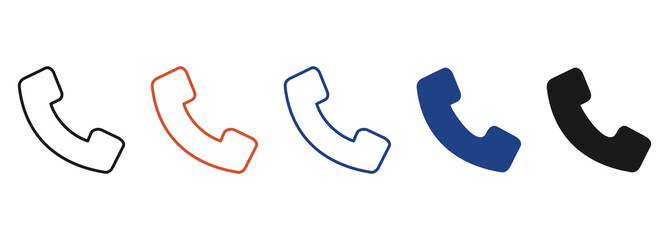 Phone Call Icon Set Multiple Style Collection