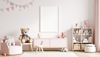 Adorable Nursery Room Design with Plush Toys and Pastel Colors