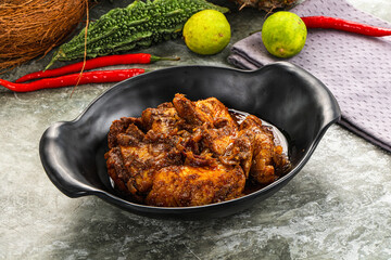 Indian cuisine - Vindaloo fish with spices