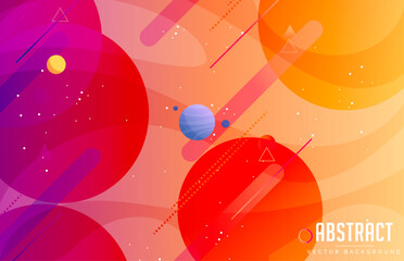 Vibrant abstract geometric background with colorful shapes and clean design elements