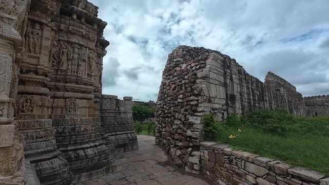 Exterior of Shringar Chauri Jain Temple in Chittorgarh Fort Complex, Rajasthan, India