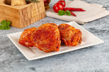 Baked marinated crispy chicken tighs