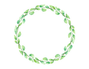 Obraz premium A golden circular rope wreath with a heart symbol and a decorative gold border
