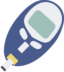 Naklejka premium Blue and white blood glucose meter