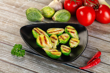 Vegan cuisine - Grilled brussels sprouts