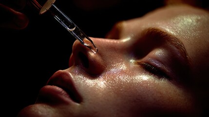 Night skincare ritual targeting oily zones and acne-prone areas on the face