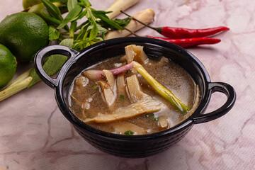 Asian Bamboo shoots traditional soup