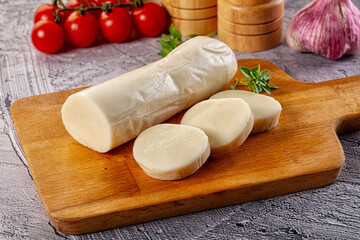 Italian dairy - mozzarella cheese with slices