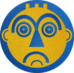 Emoji -Traurig und ängstlich	
