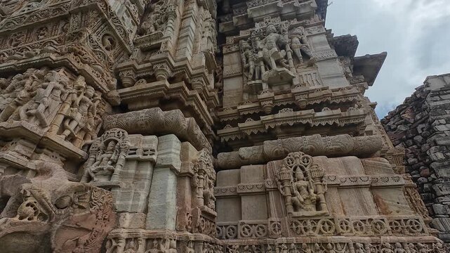 Architectural View of Shringar Chawri Jain Temple Exterior at Chittorgarh Fort Heritage Site