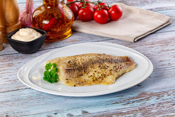 Steamed dietary tilapia fish fillet