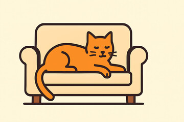 cat on sofa