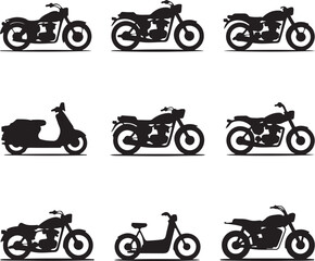 Obraz premium Motorcycles icon set