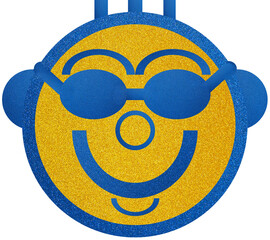 Smiley ,Emoji mit Brille	
