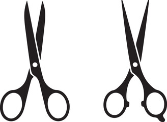 Scissors icons set on white background. Vector