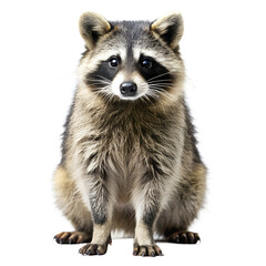 Obraz premium A Cute Raccoon Sitting and Looking at the Camera