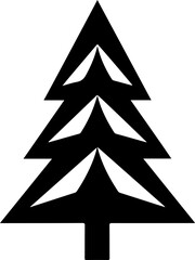 Stylized evergreen tree silhouette perfect for nature and holiday designs