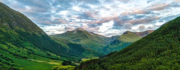 A beautiful shot of the rural hills from a Ben Nevis Viewpoint