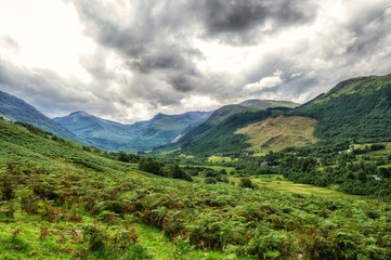 A beautiful shot of the rural hills from a Ben Nevis Viewpoint