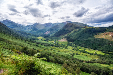 A beautiful shot of the rural hills from a Ben Nevis Viewpoint