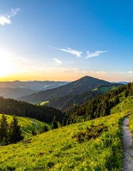 Mountain vista at sunset (2)