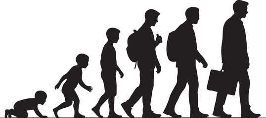 Vector silhouette of people