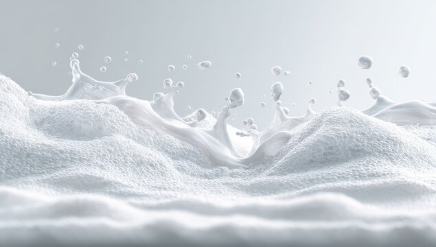Milk splashes on a surface - Powered by Adobe